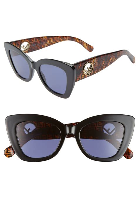 52mm gradient square sunglasses fendi|Fendi round 52mm sunglasses.